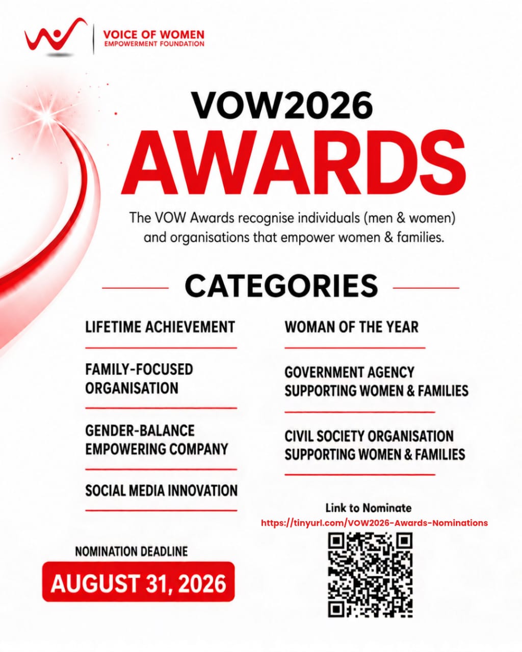 Call for Nominations – VOW2026 Awards